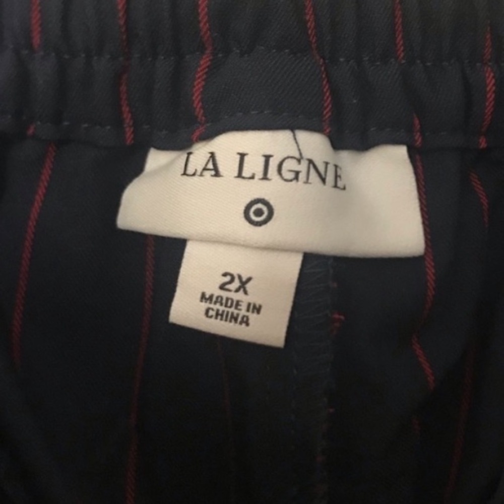 La Ligne Navy Striped Pants Size 2X NWOT - Picture 6 of 6